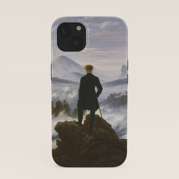 "Wanderer above the Sea of Fog" ("Der Wanderer ��ber dem Nebelmeer") by Caspar David Friedrich, circa 1817  iPhone Case