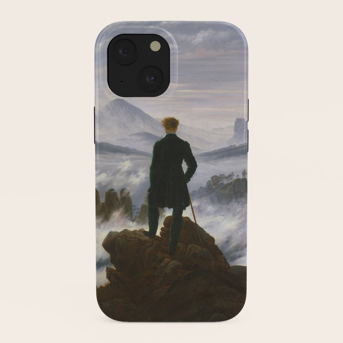 "Wanderer above the Sea of Fog" ("Der Wanderer ��ber dem Nebelmeer") by Caspar David Friedrich, circa 1817  iPhone Case