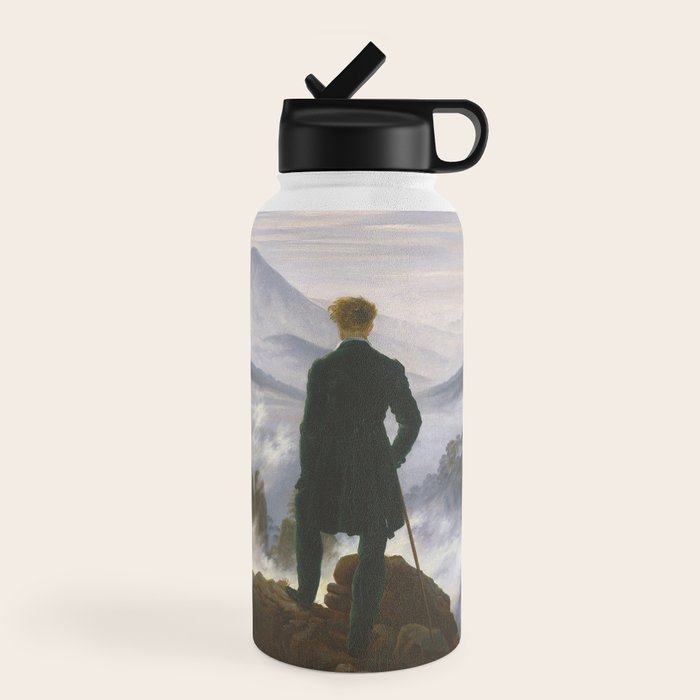 "Wanderer above the Sea of Fog" ("Der Wanderer ��ber dem Nebelmeer") by Caspar David Friedrich, circa 1817  Water Bottle