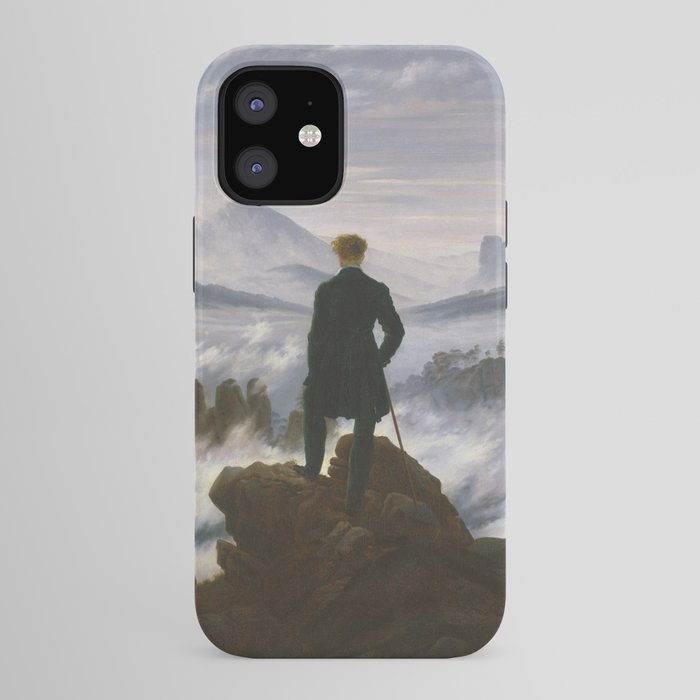 "Wanderer above the Sea of Fog" ("Der Wanderer ��ber dem Nebelmeer") by Caspar David Friedrich, circa 1817  iPhone Case