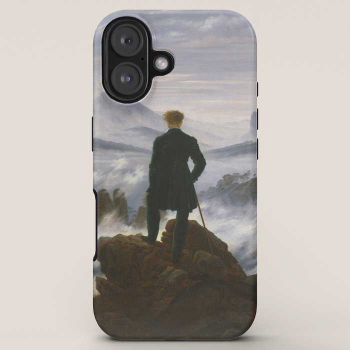 "Wanderer above the Sea of Fog" ("Der Wanderer ��ber dem Nebelmeer") by Caspar David Friedrich, circa 1817  iPhone Case