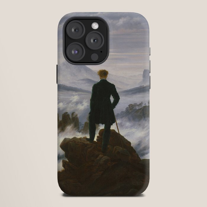 "Wanderer above the Sea of Fog" ("Der Wanderer ��ber dem Nebelmeer") by Caspar David Friedrich, circa 1817  iPhone Case