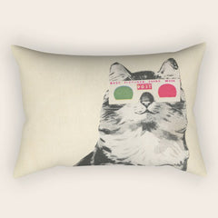 3D Glasses Rectangular Pillow