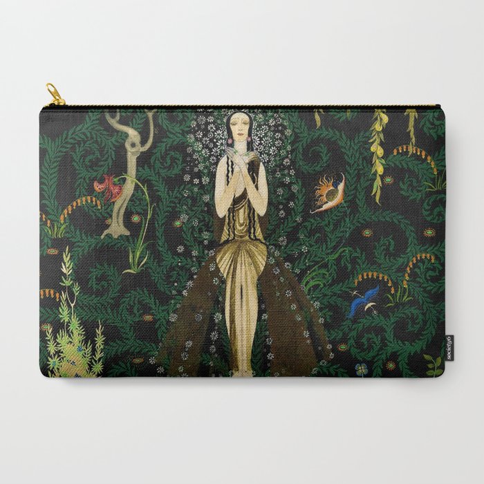 1921 Classical Masterpiece 'Flowers and Flames' by Kay Nielsen Carry All Pouch