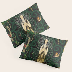1921 Classical Masterpiece 'Flowers and Flames' by Kay Nielsen Pillow Sham