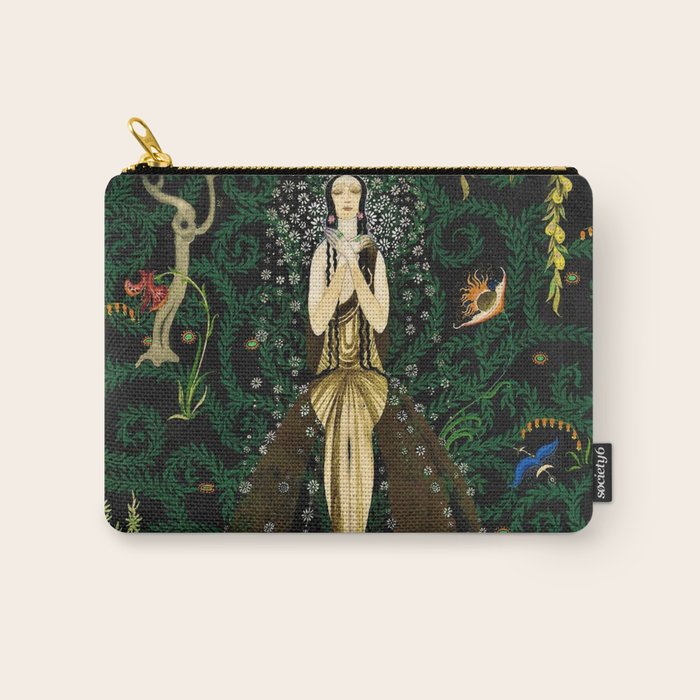 1921 Classical Masterpiece 'Flowers and Flames' by Kay Nielsen Carry All Pouch