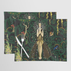 1921 Classical Masterpiece 'Flowers and Flames' by Kay Nielsen Placemat