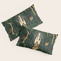 1921 Classical Masterpiece 'Flowers and Flames' by Kay Nielsen Pillow Sham