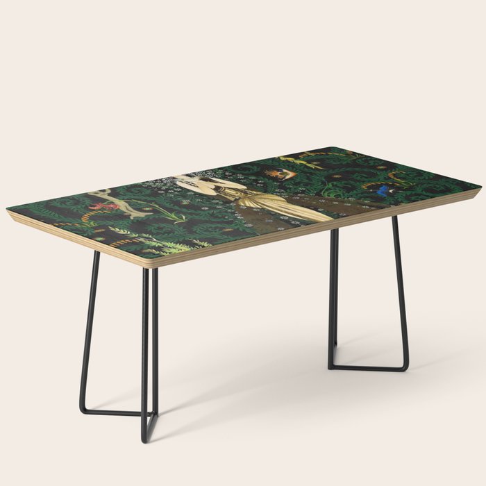 1921 Classical Masterpiece 'Flowers and Flames' by Kay Nielsen Coffee Table