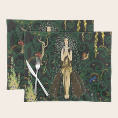 1921 Classical Masterpiece 'Flowers and Flames' by Kay Nielsen Placemat