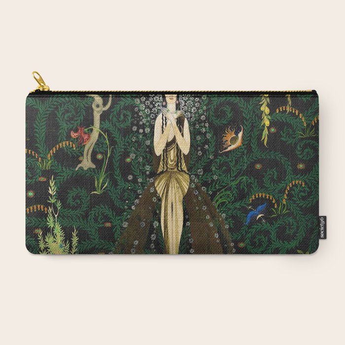 1921 Classical Masterpiece 'Flowers and Flames' by Kay Nielsen Carry All Pouch