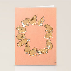 12 lop rabbits Stationery Card