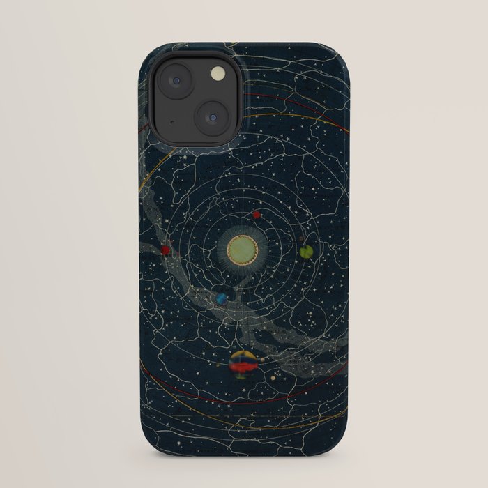 "Planetary System, Eclipse of the Sun, the Moon, the Zodiacal Light, Meteoric Shower" by Levi Walter Yaggi, 1887 iPhone Case
