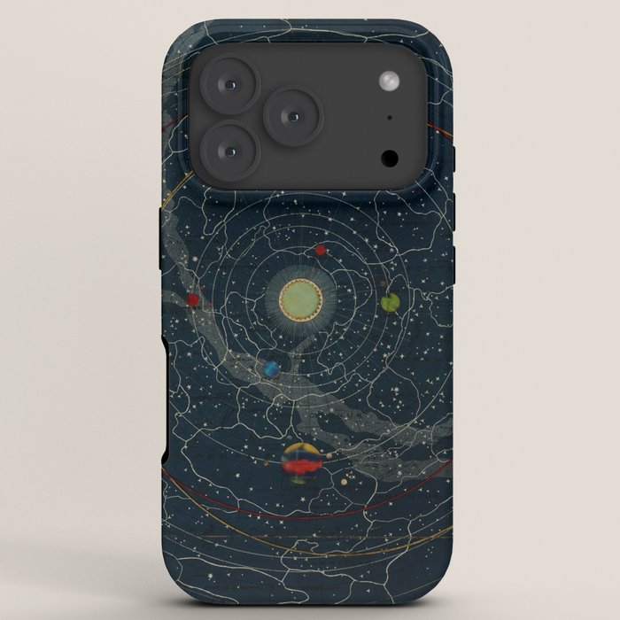 "Planetary System, Eclipse of the Sun, the Moon, the Zodiacal Light, Meteoric Shower" by Levi Walter Yaggi, 1887 iPhone Case