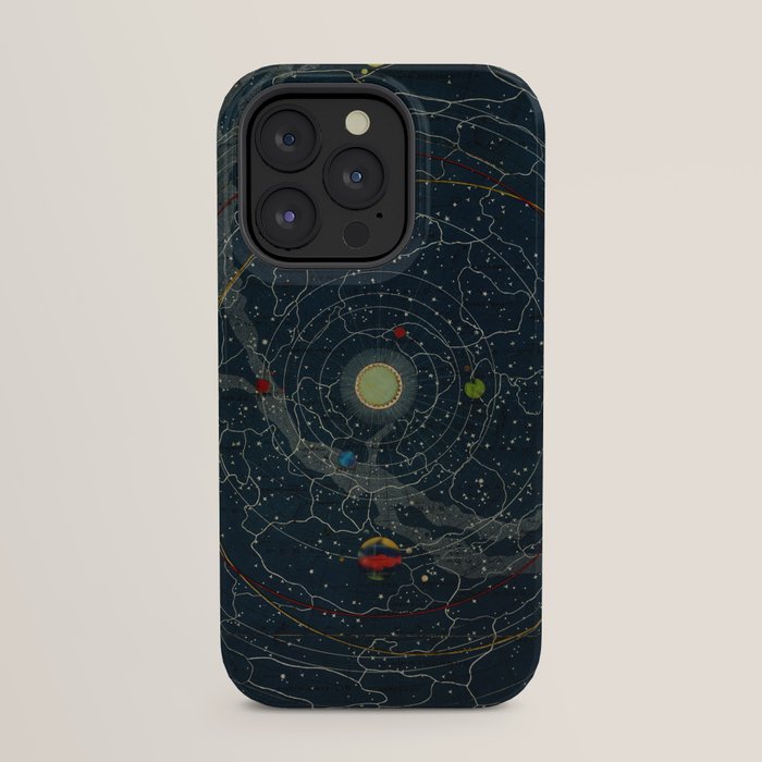 "Planetary System, Eclipse of the Sun, the Moon, the Zodiacal Light, Meteoric Shower" by Levi Walter Yaggi, 1887 iPhone Case