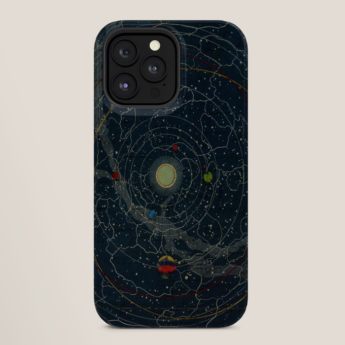 "Planetary System, Eclipse of the Sun, the Moon, the Zodiacal Light, Meteoric Shower" by Levi Walter Yaggi, 1887 iPhone Case