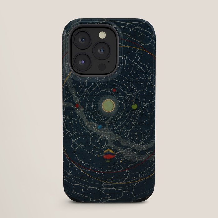 "Planetary System, Eclipse of the Sun, the Moon, the Zodiacal Light, Meteoric Shower" by Levi Walter Yaggi, 1887 iPhone Case