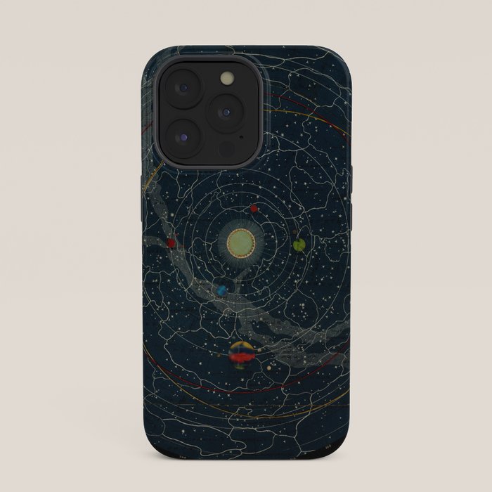 "Planetary System, Eclipse of the Sun, the Moon, the Zodiacal Light, Meteoric Shower" by Levi Walter Yaggi, 1887 iPhone Case