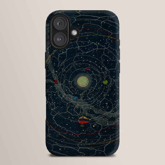 "Planetary System, Eclipse of the Sun, the Moon, the Zodiacal Light, Meteoric Shower" by Levi Walter Yaggi, 1887 iPhone Case