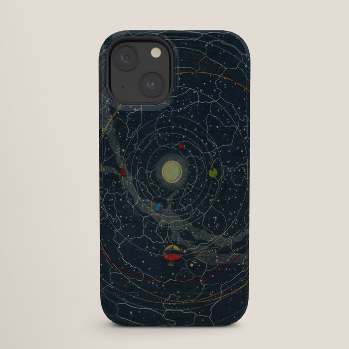 "Planetary System, Eclipse of the Sun, the Moon, the Zodiacal Light, Meteoric Shower" by Levi Walter Yaggi, 1887 iPhone Case