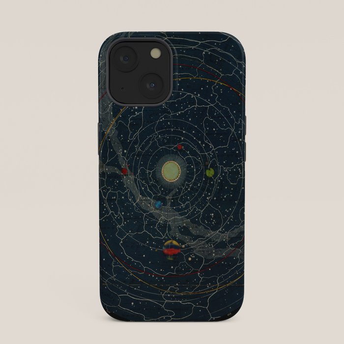"Planetary System, Eclipse of the Sun, the Moon, the Zodiacal Light, Meteoric Shower" by Levi Walter Yaggi, 1887 iPhone Case
