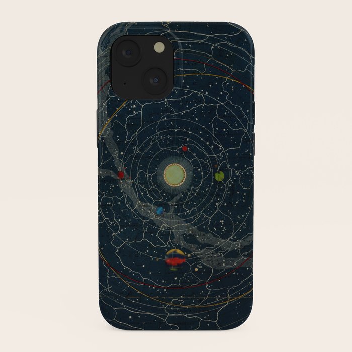 "Planetary System, Eclipse of the Sun, the Moon, the Zodiacal Light, Meteoric Shower" by Levi Walter Yaggi, 1887 iPhone Case