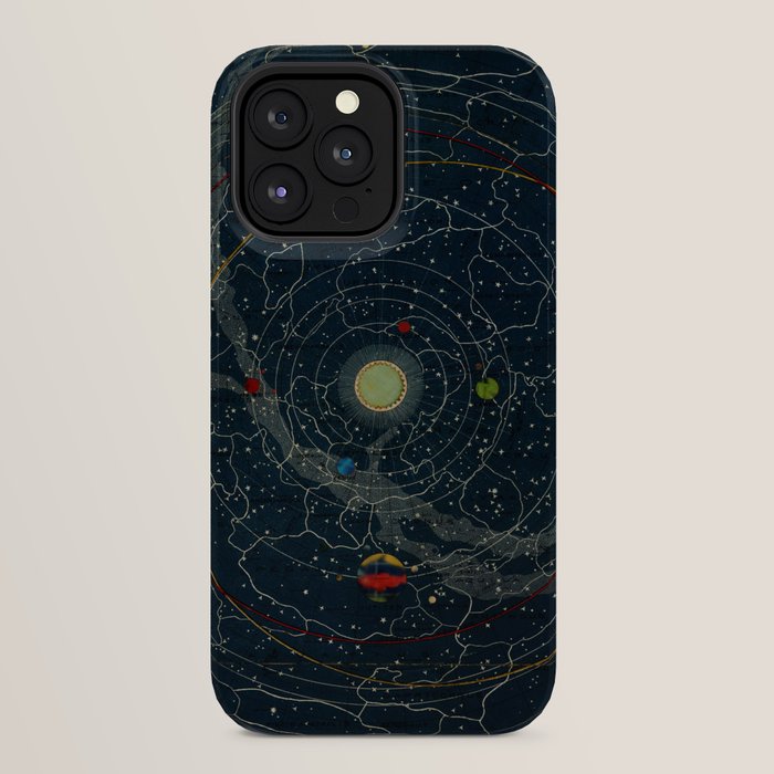 "Planetary System, Eclipse of the Sun, the Moon, the Zodiacal Light, Meteoric Shower" by Levi Walter Yaggi, 1887 iPhone Case
