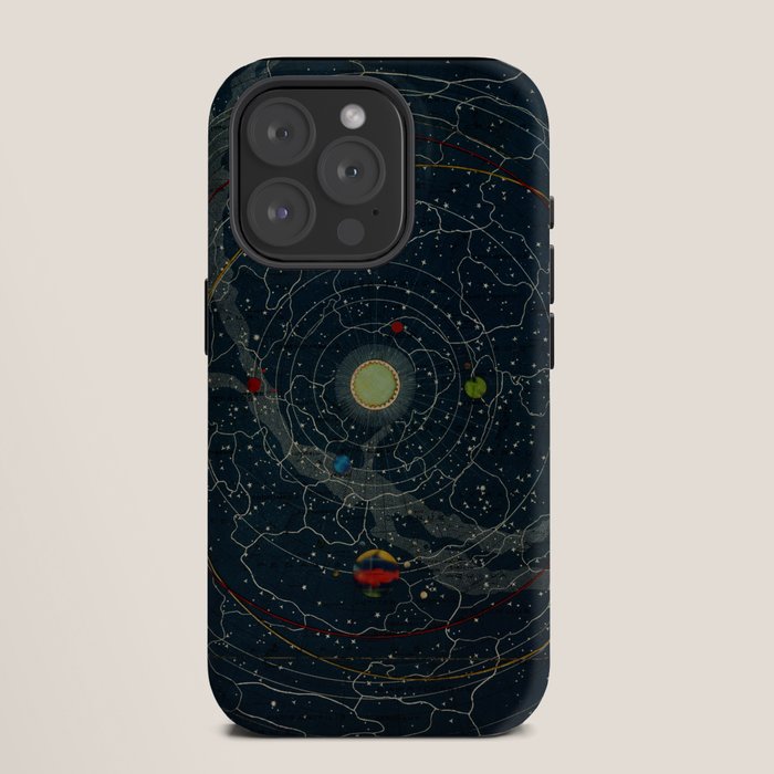 "Planetary System, Eclipse of the Sun, the Moon, the Zodiacal Light, Meteoric Shower" by Levi Walter Yaggi, 1887 iPhone Case