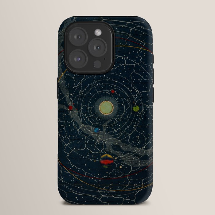 "Planetary System, Eclipse of the Sun, the Moon, the Zodiacal Light, Meteoric Shower" by Levi Walter Yaggi, 1887 iPhone Case