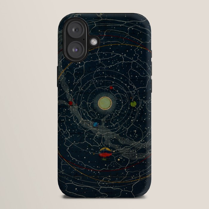 "Planetary System, Eclipse of the Sun, the Moon, the Zodiacal Light, Meteoric Shower" by Levi Walter Yaggi, 1887 iPhone Case