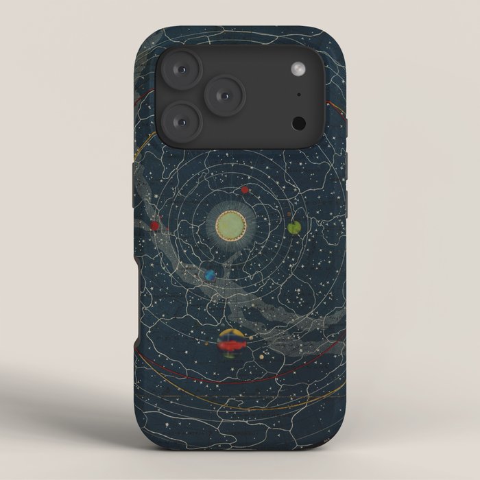 "Planetary System, Eclipse of the Sun, the Moon, the Zodiacal Light, Meteoric Shower" by Levi Walter Yaggi, 1887 iPhone Case