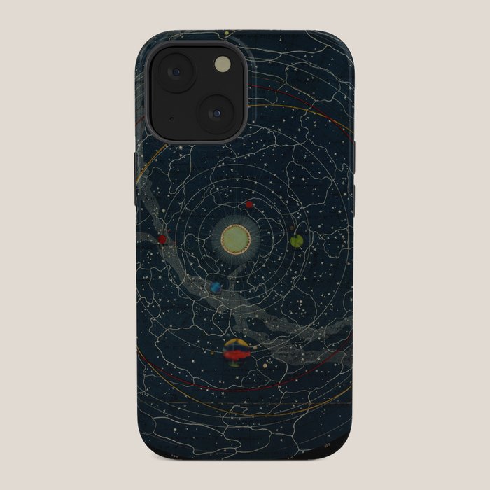 "Planetary System, Eclipse of the Sun, the Moon, the Zodiacal Light, Meteoric Shower" by Levi Walter Yaggi, 1887 iPhone Case