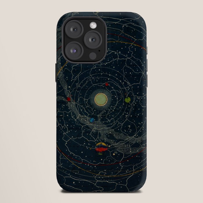 "Planetary System, Eclipse of the Sun, the Moon, the Zodiacal Light, Meteoric Shower" by Levi Walter Yaggi, 1887 iPhone Case