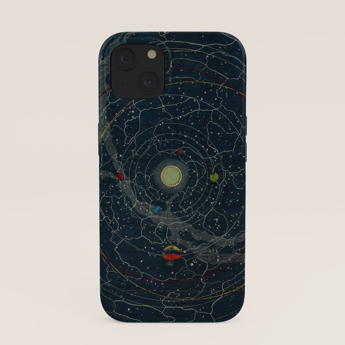 "Planetary System, Eclipse of the Sun, the Moon, the Zodiacal Light, Meteoric Shower" by Levi Walter Yaggi, 1887 iPhone Case
