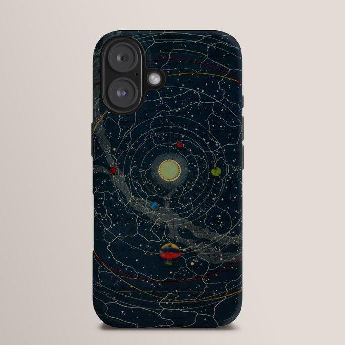 "Planetary System, Eclipse of the Sun, the Moon, the Zodiacal Light, Meteoric Shower" by Levi Walter Yaggi, 1887 iPhone Case