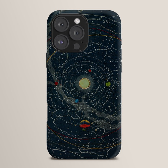"Planetary System, Eclipse of the Sun, the Moon, the Zodiacal Light, Meteoric Shower" by Levi Walter Yaggi, 1887 iPhone Case