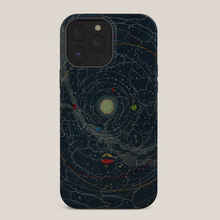 "Planetary System, Eclipse of the Sun, the Moon, the Zodiacal Light, Meteoric Shower" by Levi Walter Yaggi, 1887 iPhone Case