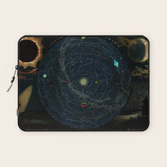 "Planetary System, Eclipse of the Sun, the Moon, the Zodiacal Light, Meteoric Shower" by Levi Walter Yaggi, 1887 Laptop Sleeve