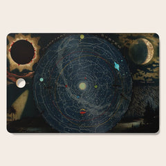 "Planetary System, Eclipse of the Sun, the Moon, the Zodiacal Light, Meteoric Shower" by Levi Walter Yaggi, 1887 Cutting Board