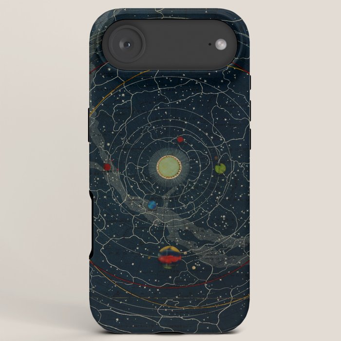 "Planetary System, Eclipse of the Sun, the Moon, the Zodiacal Light, Meteoric Shower" by Levi Walter Yaggi, 1887 iPhone Case