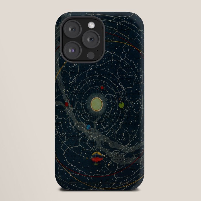 "Planetary System, Eclipse of the Sun, the Moon, the Zodiacal Light, Meteoric Shower" by Levi Walter Yaggi, 1887 iPhone Case