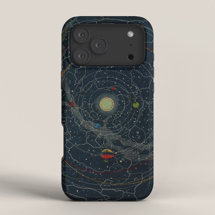 "Planetary System, Eclipse of the Sun, the Moon, the Zodiacal Light, Meteoric Shower" by Levi Walter Yaggi, 1887 iPhone Case