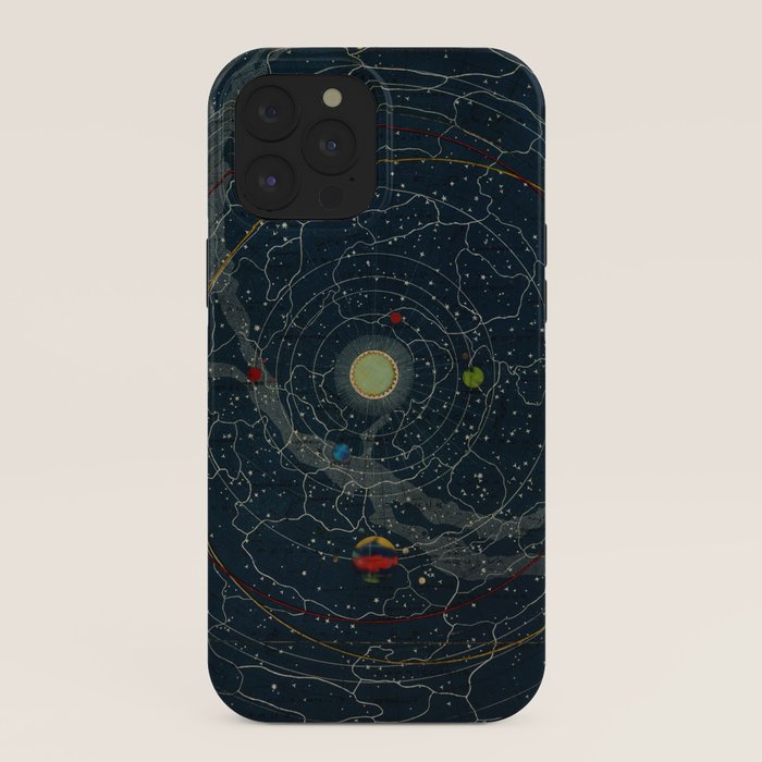 "Planetary System, Eclipse of the Sun, the Moon, the Zodiacal Light, Meteoric Shower" by Levi Walter Yaggi, 1887 iPhone Case