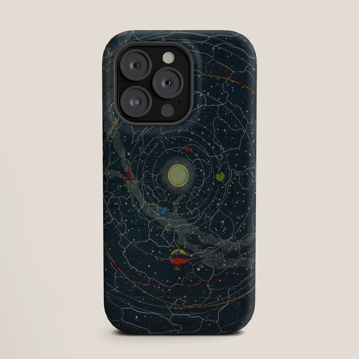 "Planetary System, Eclipse of the Sun, the Moon, the Zodiacal Light, Meteoric Shower" by Levi Walter Yaggi, 1887 iPhone Case