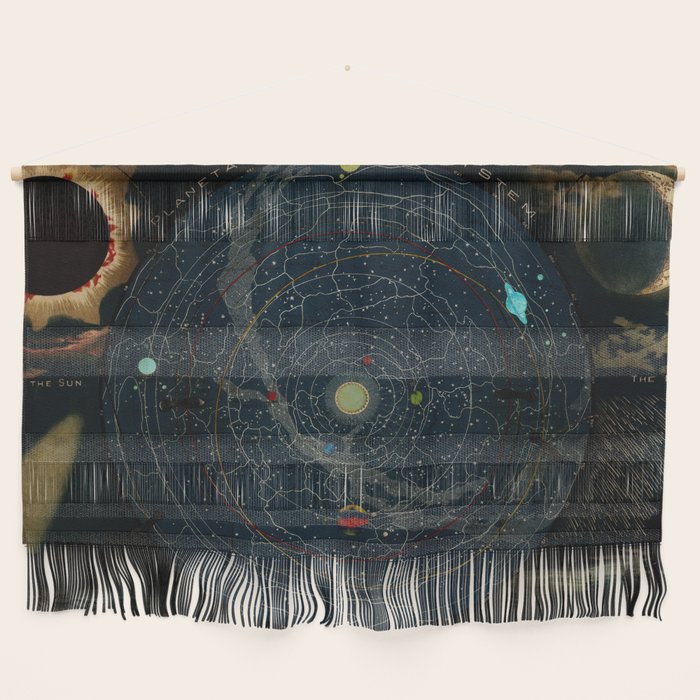"Planetary System, Eclipse of the Sun, the Moon, the Zodiacal Light, Meteoric Shower" by Levi Walter Yaggi, 1887 Wall Hanging