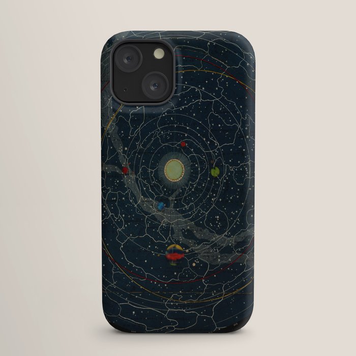 "Planetary System, Eclipse of the Sun, the Moon, the Zodiacal Light, Meteoric Shower" by Levi Walter Yaggi, 1887 iPhone Case
