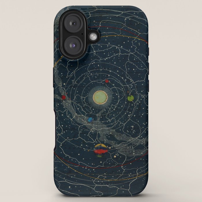 "Planetary System, Eclipse of the Sun, the Moon, the Zodiacal Light, Meteoric Shower" by Levi Walter Yaggi, 1887 iPhone Case