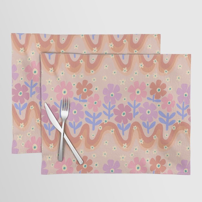 70s Retro Floral vibe Placemat