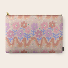 70s Retro Floral vibe Carry All Pouch