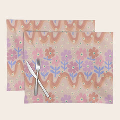 70s Retro Floral vibe Placemat